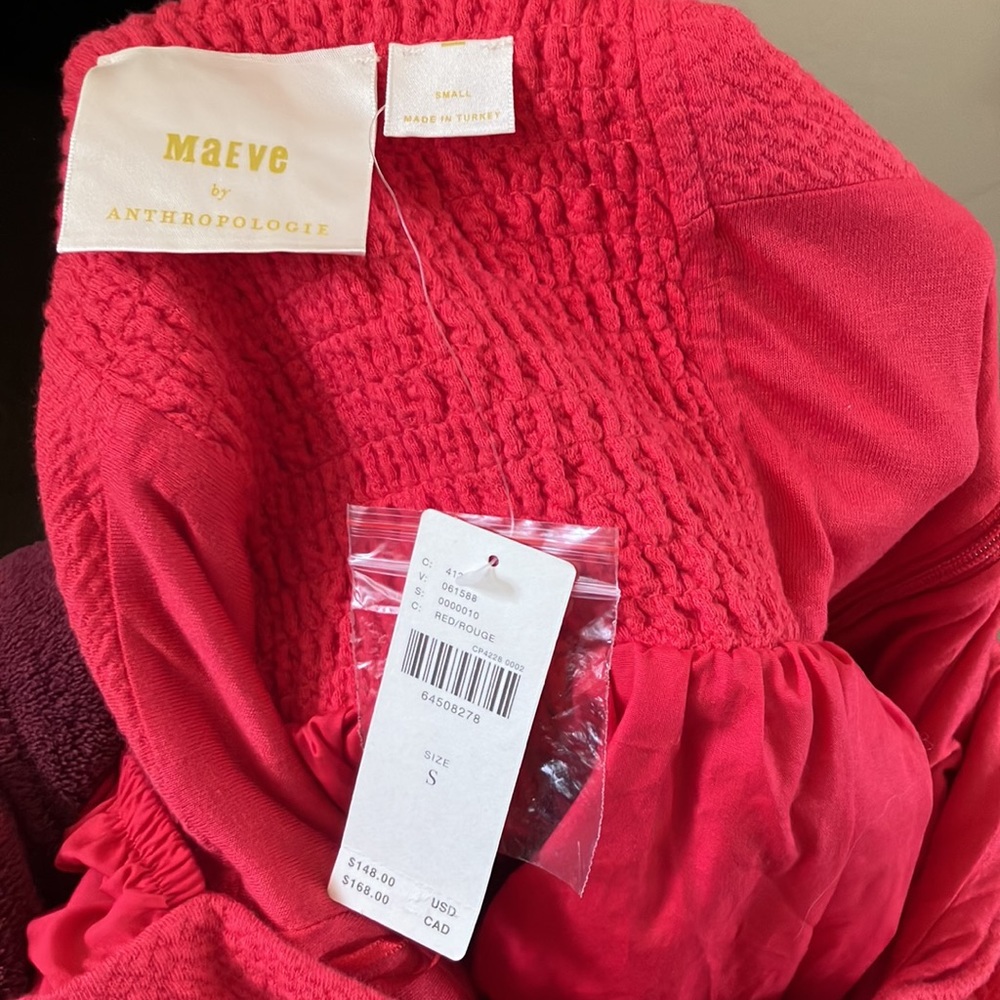 Maeve Anthropologie Puffed-Sleeved Sweetheart Mini Dress - Picture 11 of 15